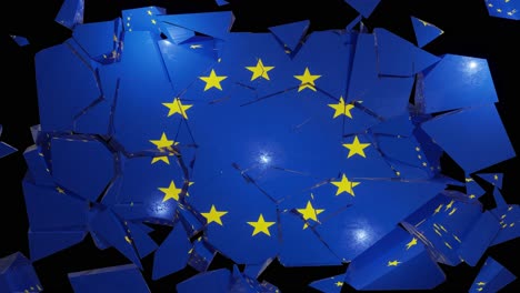 EU-Zusammenbruch-Flagge-Europa-Europäische-Union-4k